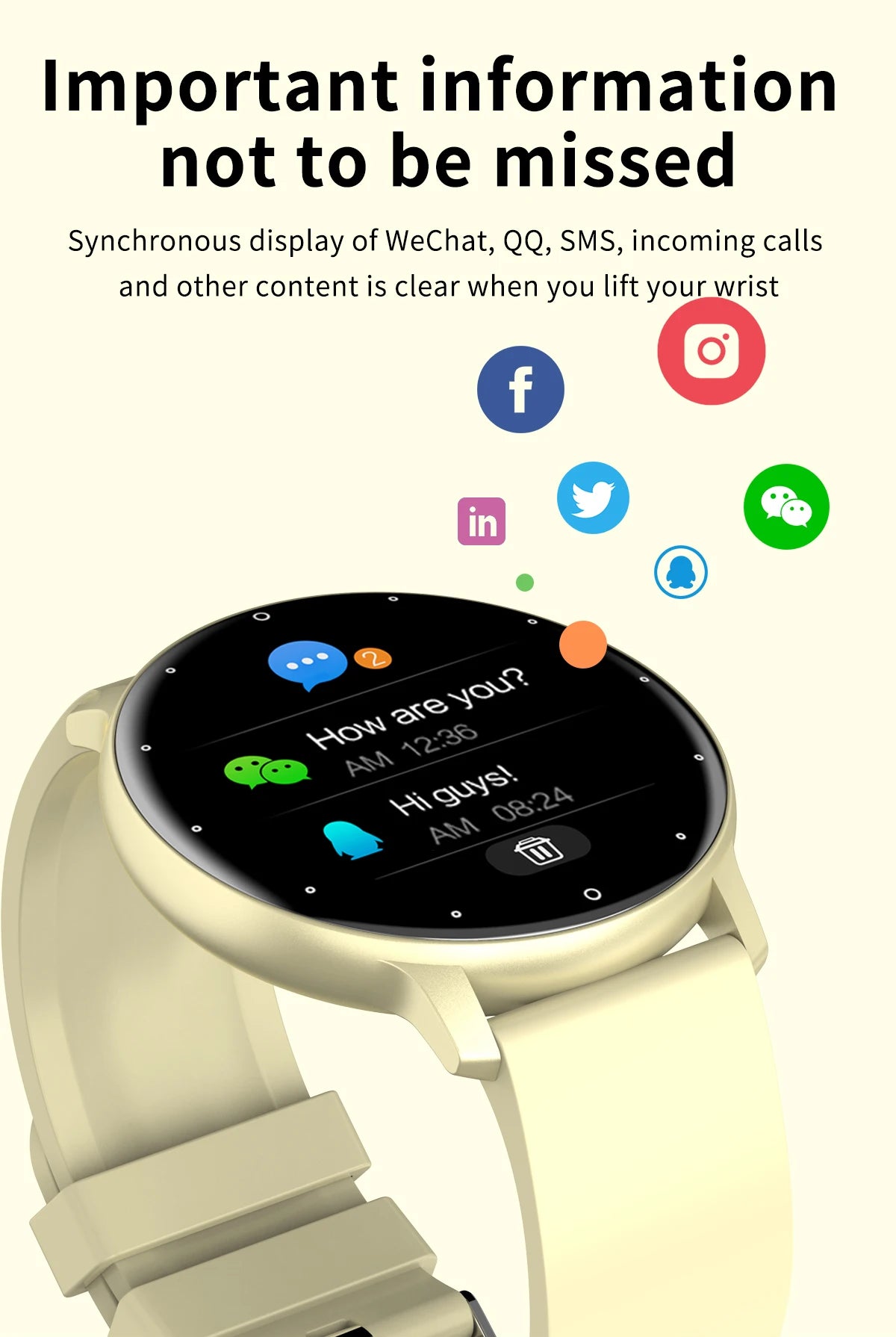 LIGE 2026 Smart Watch Sport Fitness Waterproof For Android- IOS