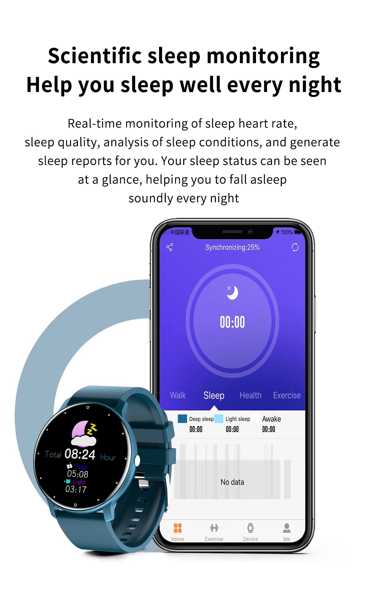 LIGE 2026 Smart Watch Sport Fitness Waterproof For Android- IOS