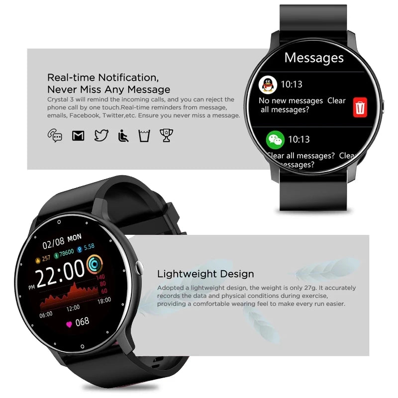 LIGE 2026 Smart Watch Sport Fitness Waterproof For Android- IOS