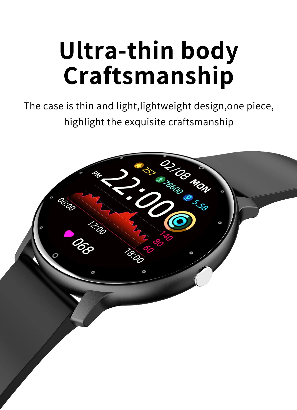 LIGE 2026 Smart Watch Sport Fitness Waterproof For Android- IOS
