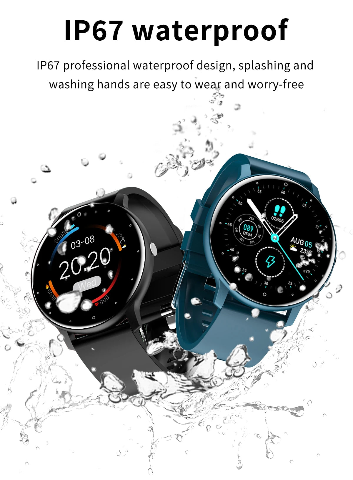 LIGE 2026 Smart Watch Sport Fitness Waterproof For Android- IOS