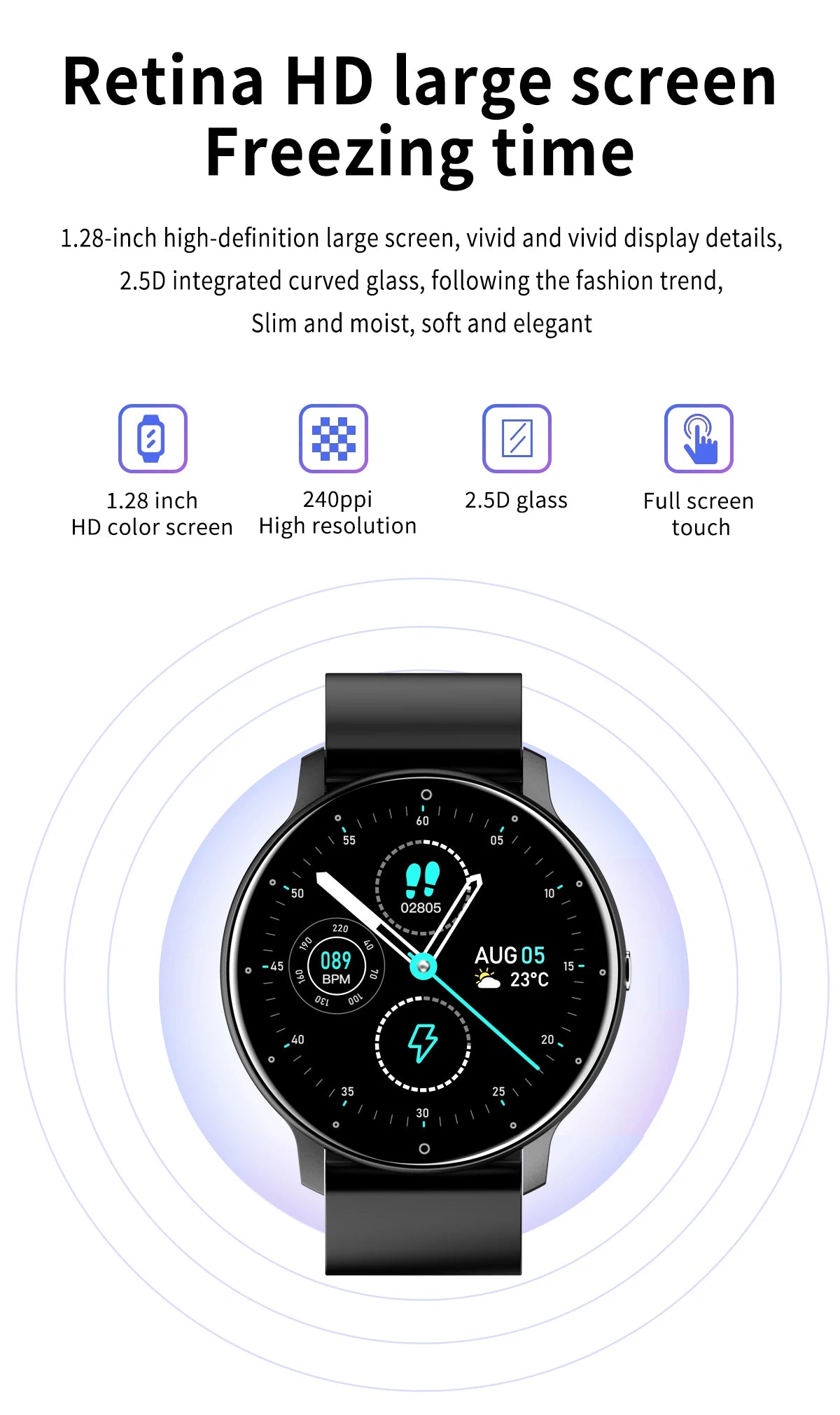 LIGE 2026 Smart Watch Sport Fitness Waterproof For Android- IOS