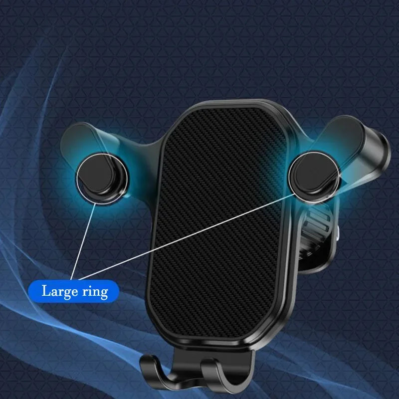Soporte Universal para Movil en Auto con gancho de ventilación para instalación de rotación de 360 grados.