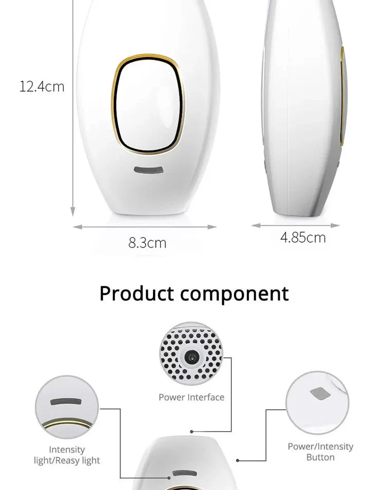 Body Bikini IPL 500,000 Flash Depilator Pulses Permanent Laser.