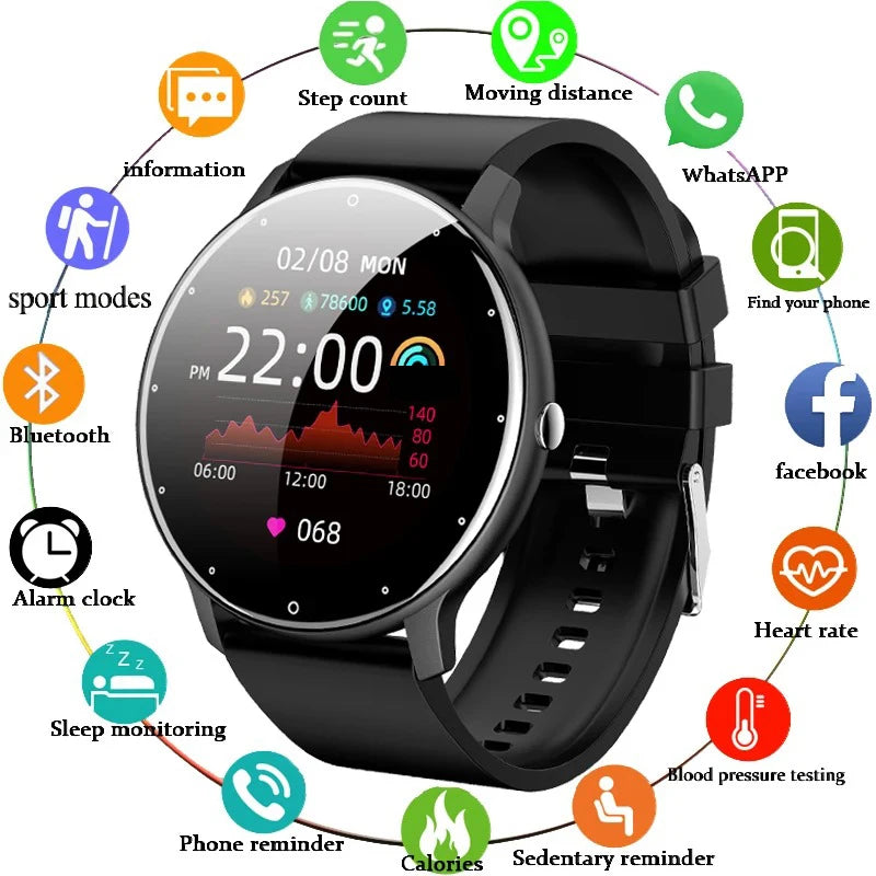LIGE 2026 Smart Watch Sport Fitness Waterproof For Android- IOS