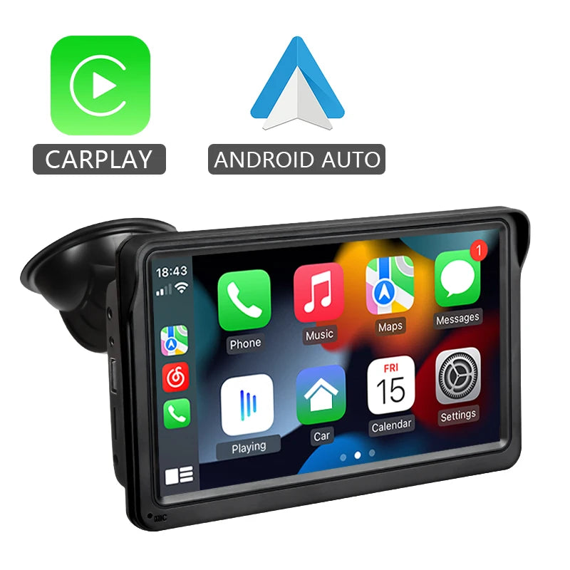 Carplay Inalámbrico y Android Auto, Pantalla táctil Universal portátil