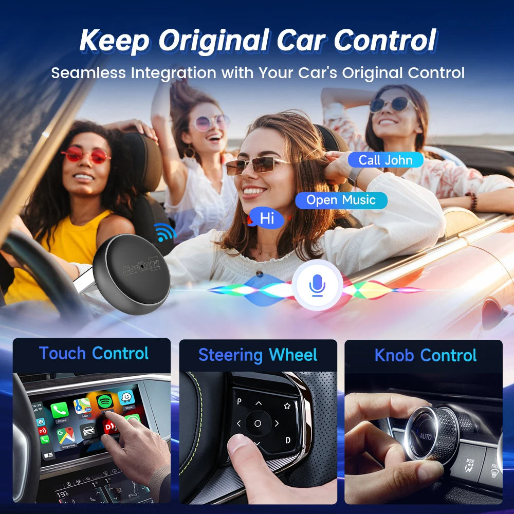Adaptador CarPlay inalámbrico con cable, USB Plug and Play, Wifi, Bluetooth