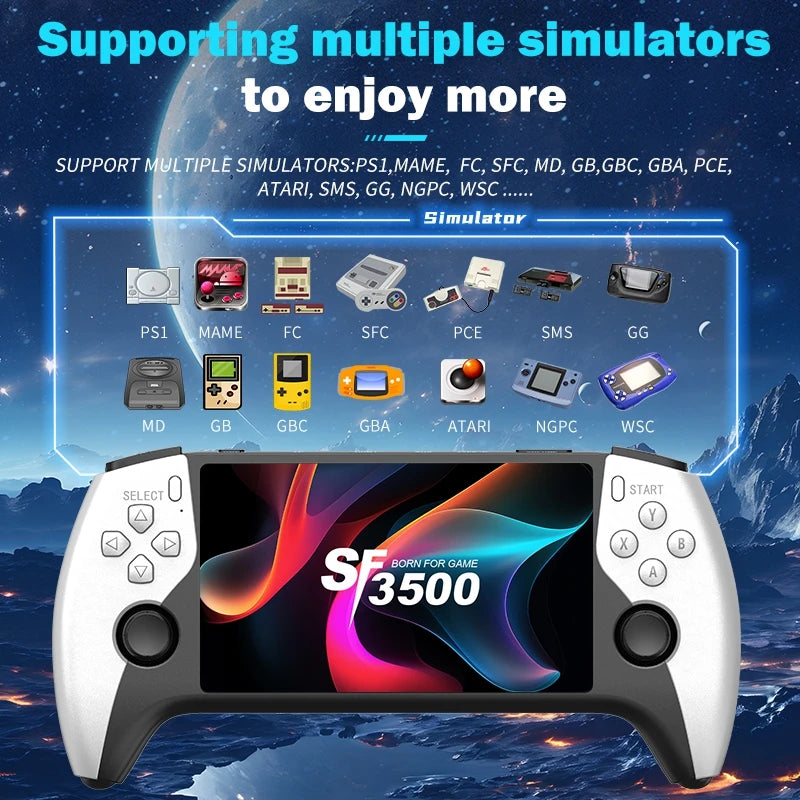 Consola de juegos SF3500- portátil 5 Pulgadas - 256 GB Expandible