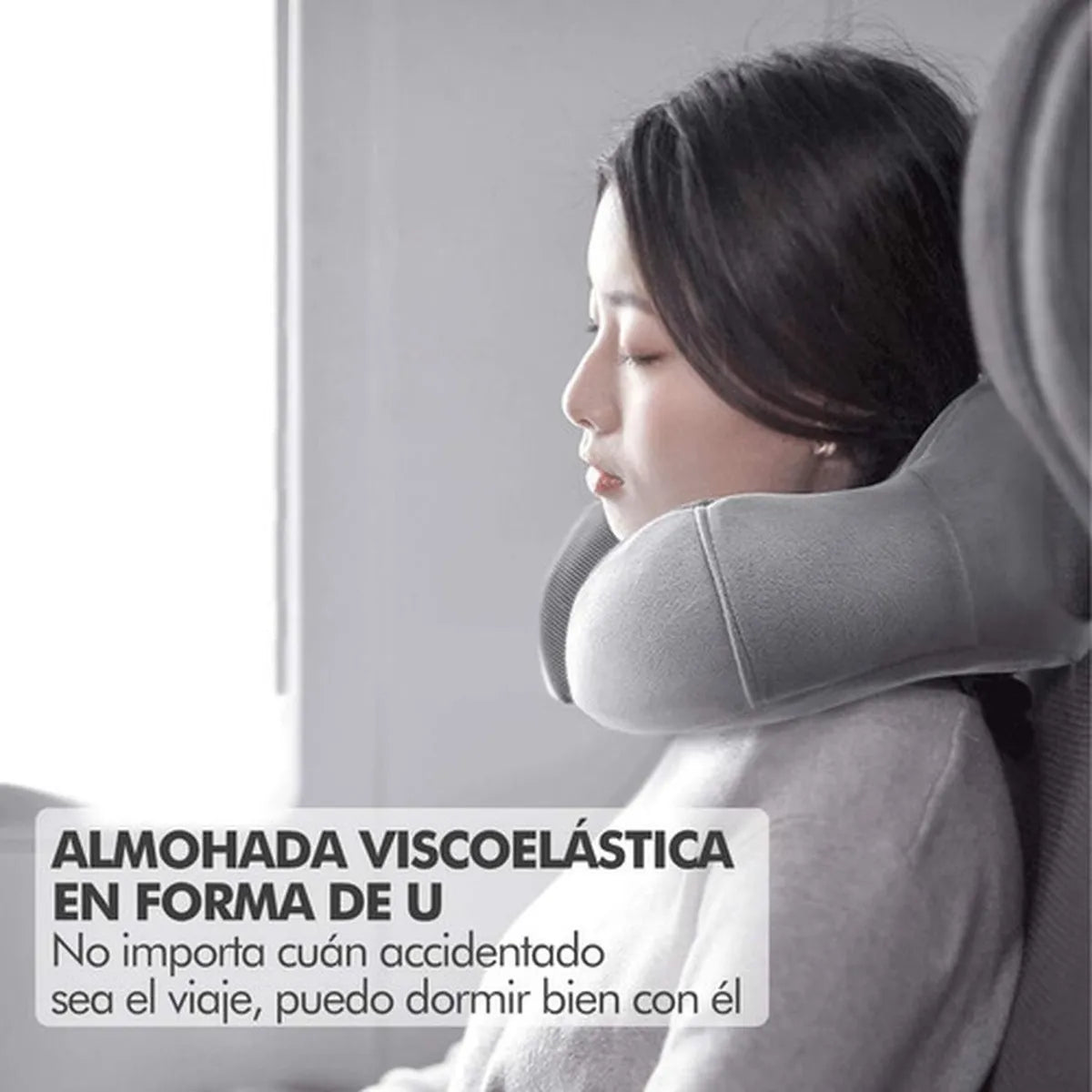 Almohada de Viaje Gris