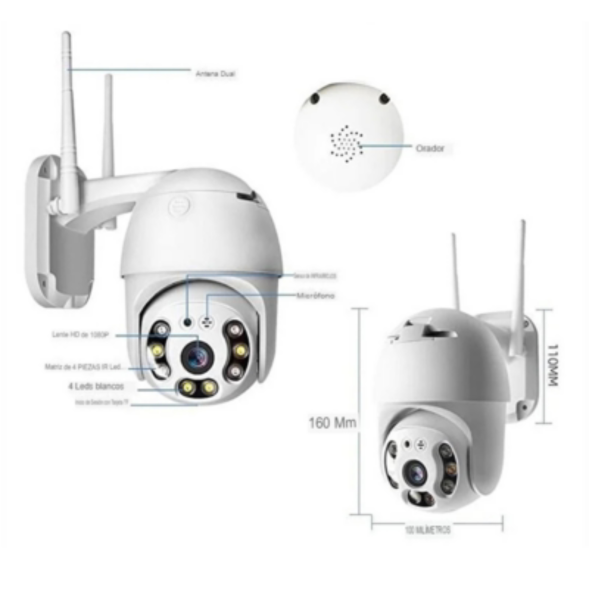 Cámara Exterior IP WIFI 1080 Robótica
